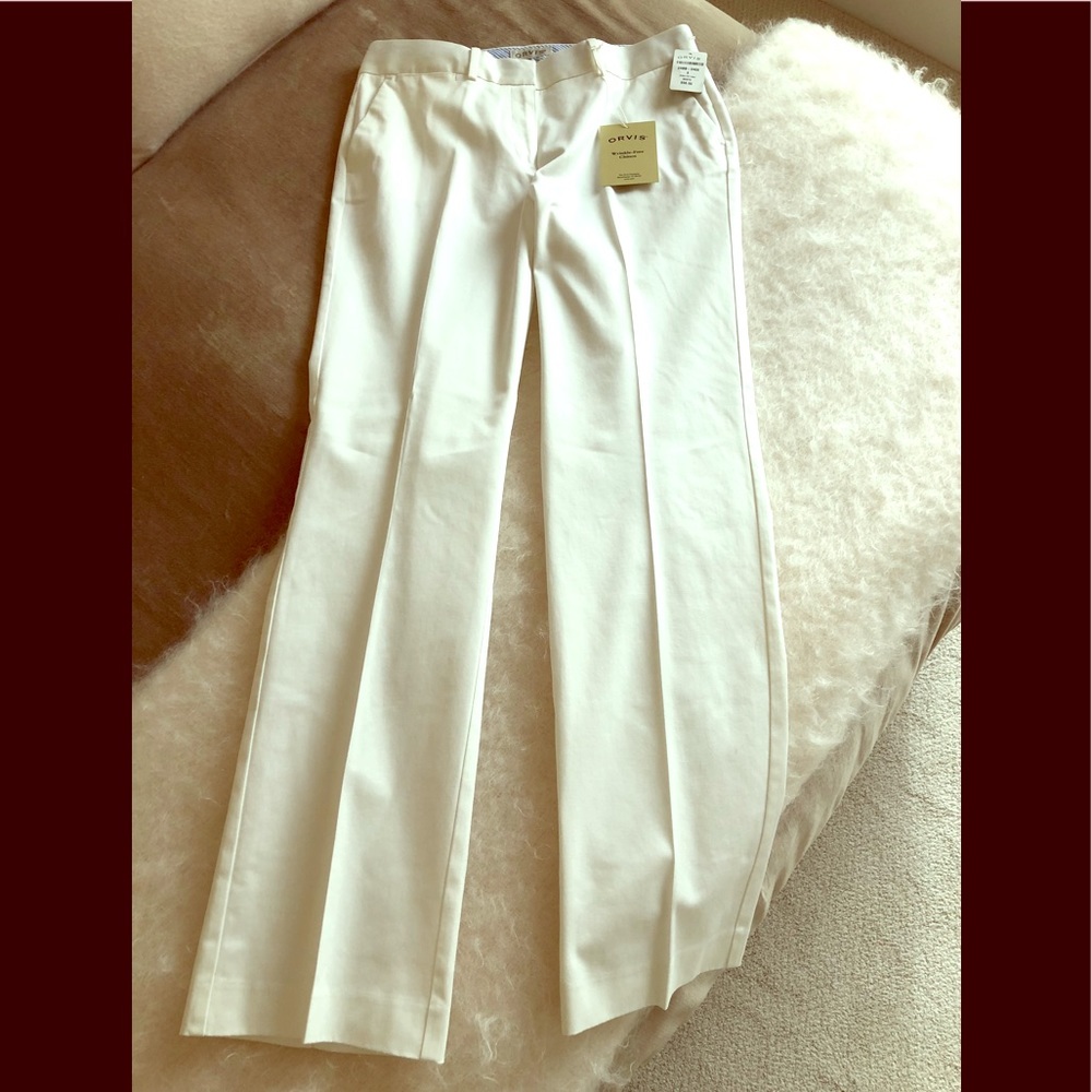 Orvis White Chino Pants Size 8 Brand New with Tags